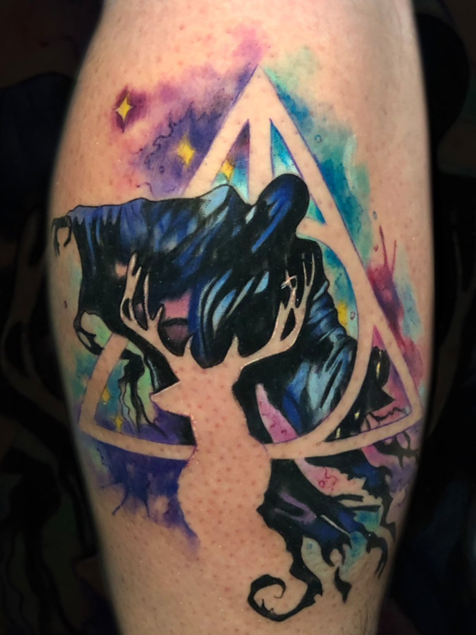 Harry Potter, Watercolor tattoo by Marlo Salvatierra